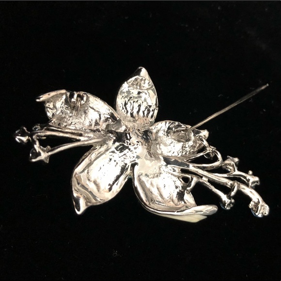 Crystal Sequins Rhinestones Brooch Enamel Flower Crystal Bloom Shiny Romantic - Picture 8 of 14